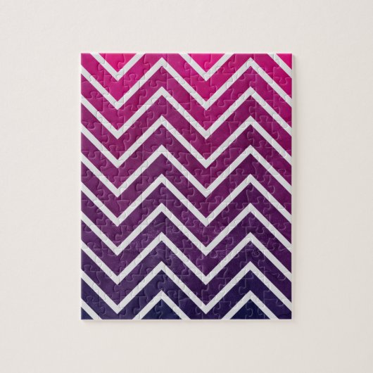 Roze Paarse Chevron Legpuzzel (Verticaal)