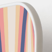 Roze & Paarse Chevron Patroon Aangepaste Naam Pickleball Paddle (Links Detail)