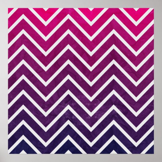 Roze Paarse Chevron Poster (Voorkant)
