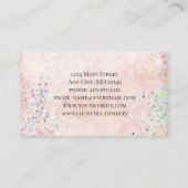 Roze Paarse Confetti Girly Trendy Sparkle Visitekaartje (Achterkant)