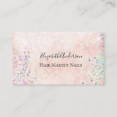 Roze Paarse Confetti Girly Trendy Sparkle Visitekaartje (Voorkant)