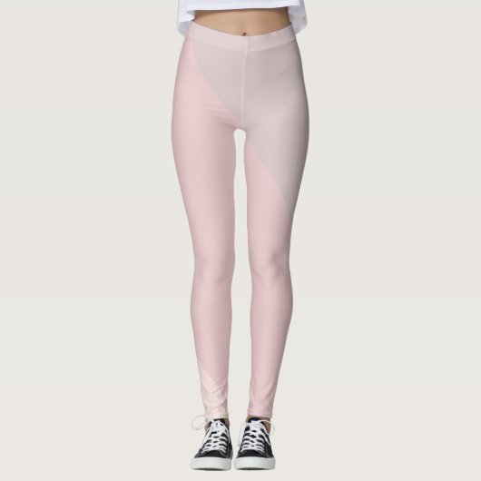 Roze Paarse Cream Sjabloon Pastel Kleur Modern Leggings (Voorkant)
