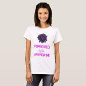 *~* Roze Paarse Crystal Sphere Women White T-shirt (Voorkant volledig)