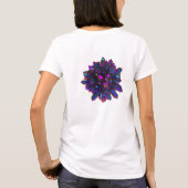 *~* Roze Paarse Crystal Sphere Women White T-shirt (Achterkant)