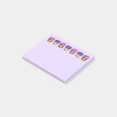 Roze Paarse cupcake Cupcakes Foodie Post Post-it® Notes (Schuin)