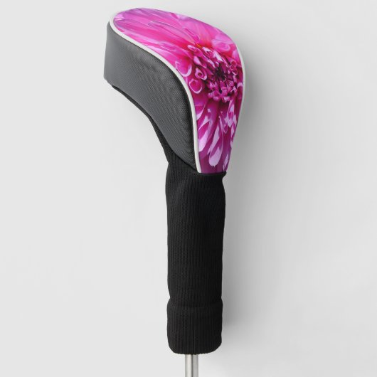 Roze Paarse Dahlia Bloem Golfheadcover (Schuin)
