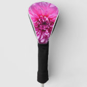 Roze Paarse Dahlia Bloem Golfheadcover (Voorkant)