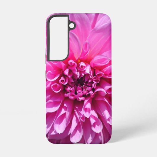 Roze Paarse Dahlia Bloem Samsung Galaxy Hoesje (Achterkant)