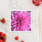 Roze Paarse Dahlia Bloem Servet (Insitu)