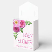 Roze Paarse Dahlia Meisje Baby shower Bedankdoosjes (Geopend)