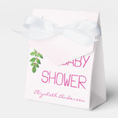 Roze Paarse Dahlia Meisje Baby shower Bedankdoosjes (Voorkant Zijde)