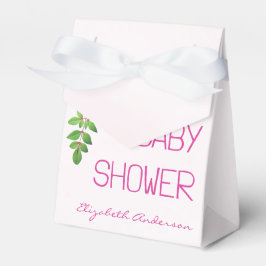 Roze Paarse Dahlia Meisje Baby shower Bedankdoosjes