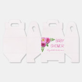 Roze Paarse Dahlia Meisje Baby shower Bedankdoosjes (Ongevouwen)