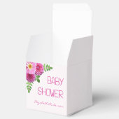 Roze Paarse Dahlia Meisje Baby shower Bedankdoosjes (Geopend)
