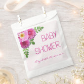 Roze Paarse Dahlia Meisje Baby shower Bedankzakje (Geknipt)