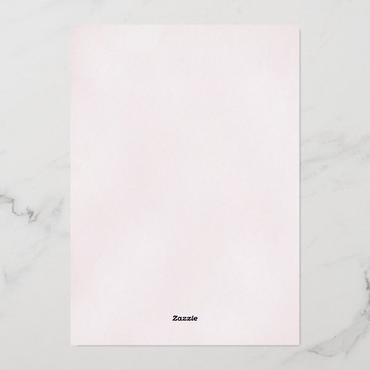 Roze Paarse Dahlia Meisje Baby shower Folie Uitnodiging (Achterkant)