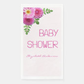 Roze Paarse Dahlia Meisje Baby shower Servet (Voorkant)