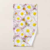 Roze Paarse Daisy Flower Pattern Bad Handdoek (Handdoek)