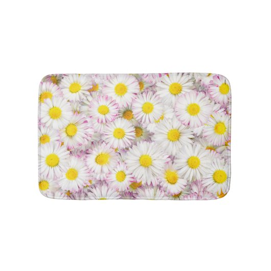 Roze Paarse Daisy Flower Pattern Badmat (Voorkant)