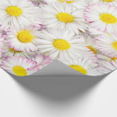 Roze Paarse Daisy Flower Pattern Cadeaupapier (Hoek)