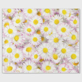 Roze Paarse Daisy Flower Pattern Cadeaupapier (Vlak)
