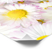 Roze Paarse Daisy Flower Pattern Foto Afdruk (Hoek)