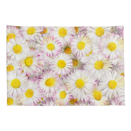 Roze Paarse Daisy Flower Pattern Kussensloop (Achterkant-Rechts)