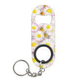 Roze Paarse Daisy Flower Pattern Mini Flessenopener (Voorkant)