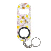 Roze Paarse Daisy Flower Pattern Mini Flessenopener (Achterkant)