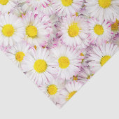 Roze Paarse Daisy Flower Pattern Tissuepapier (Detail)