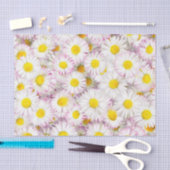 Roze Paarse Daisy Flower Pattern Tissuepapier (Craft)