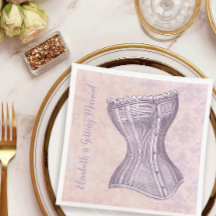 Roze Paarse Damast Victoriaanse Broekje Vintage St