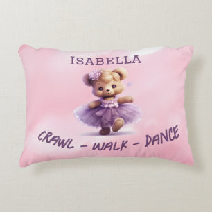 Roze Paarse Dansende Beer Worp Kussen