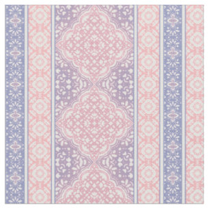 Roze & Paarse Decoratieve Boheemse Tegel Patroon Stof