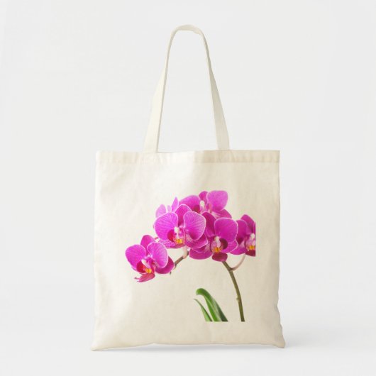 Roze Paarse Dendrobium Orchid Tropische Bloem Tote Bag (Voorkant)