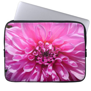 Roze Paarse Dhalia Bloem Laptop Sleeve