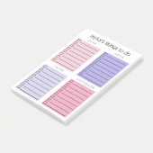 Roze Paarse dingen om te doen Post-it® Notes (Schuin)