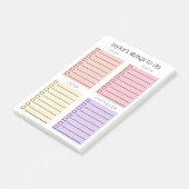 Roze Paarse dingen om te doen Post-it® Notes (Schuin)