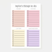 Roze Paarse dingen om te doen Post-it® Notes (Voorkant)