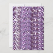 Roze Paarse Dinosaur Birthday-uitnodigingen Kaart (Achterkant)