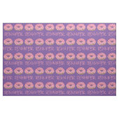 Roze Paarse Donut Doughnut Donuts Name Fabric Stof (Fat Quarter)