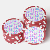 Roze Paarse doodle kerstboom sterren vakantie pa Poker Chips (Opstapeling)