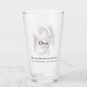 Roze Paarse Draak: Oktober's Geboortesteen Opal Glas (Achterkant)