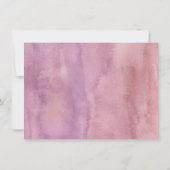 Roze Paarse Drie Rex Meisje Dinosaurus Verjaardag Bedankkaart (Achterkant)