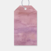 Roze Paarse Drie Rex Meisje Dinosaurus Verjaardag Cadeaulabel (Achterkant)