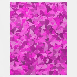 Roze Paarse Driehoek Patroon Fleece Deken