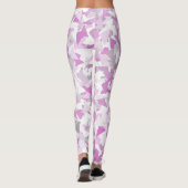 Roze Paarse Driehoek Patroon Leggings (Achterkant)
