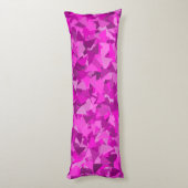 Roze Paarse Driehoek Patroon Lichaamskussen (Achterkant (Verticaal))