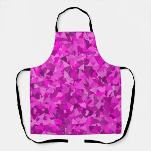 Roze Paarse Driehoek Patroon Schort