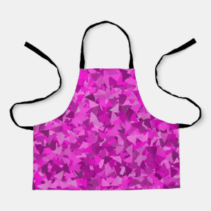Roze Paarse Driehoek Patroon Schort